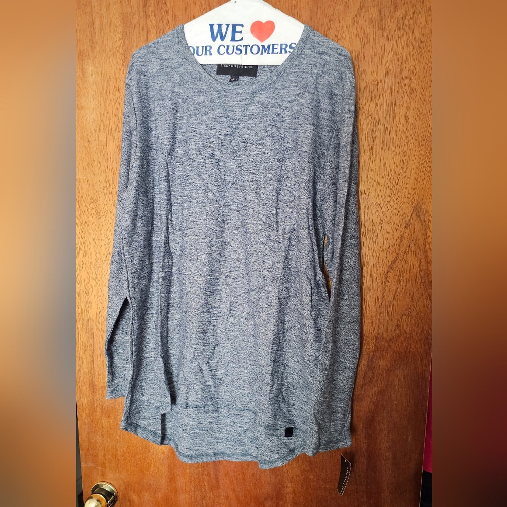 Gray Long Sleeve Top
